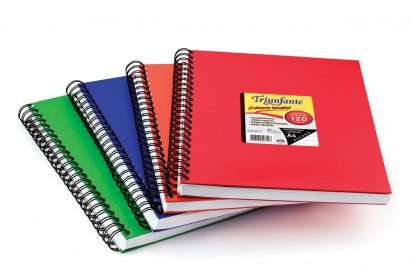 Cuaderno Triunfante A4 Con Espiral Tapa Carton Vinilica x 120 Hjs. Rayado - 90 G/M2 Cod. 423123