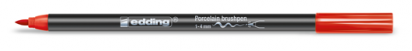 Marcador Permanente Edding Para Porcelana E4200 Punta Pincel. 1-4Mm  Rojo Cod.560002