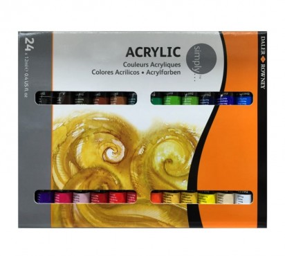 Acrilico  Daler-Rowney Simply X 24 Colores - Pomo X 12 Ml Cod.126500024