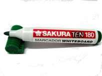 Marcador Para Pizarra Sakura Ten 180 Punta Redonda Verde Cod. 10000530036