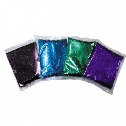 Glitter/Gibre Hl En Ziplock X 100Grs. Azul Claro Cod. Gib001/AO