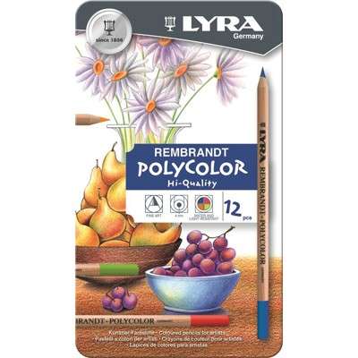 Lapices De Colores Lyra Rembrandt Polycolor x  12 Largos Lata Cod. 2001120