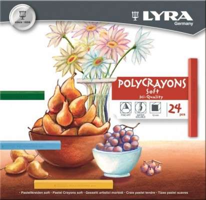 Pastel A La Tiza Lyra Polycrayons x 24 Unid. Cod. 5651240