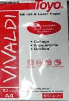 Papel Toyo Vivaldi A4 120 Grs. Blanco x 10 Hjs. Cod. 17010004001