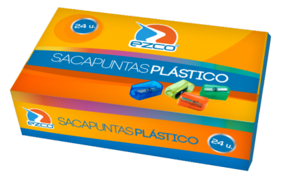 Sacapuntas Ezco Plastico x 24 Unid. Cod.  410034