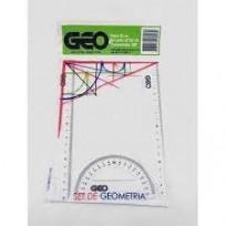 Juego Geometrico Geo Cristal Escuelita X 3 Piezas En Blister  Cod.J3Pc