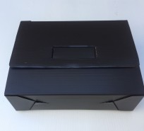 Caja Archivo Plastica Legajo 39 x 28 x 12 Cms. Negro Cierre Al Medio Sin Impresion Bulto x 25 Unid.Cod. 1808/N/B