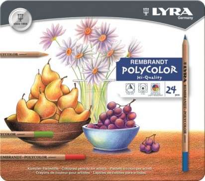 Lapices De Colores Lyra Rembrandt Polycolor x  24 Largos Lata Cod. 2001240