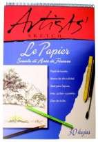 Block Le Papier Artist 35 x 50 Con Espiral 140 Grs. x 30 Hjs. Cod. 17410001010