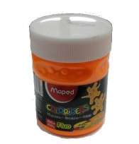 Tempera Maped Color Peps Pote x 200 Ml./250 Grs. Naranja Fluo Cod. 826576