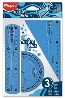 Juego Geometrico Maped Twistn Flex 15 Cms. x 3 Piezas Cod. 895024