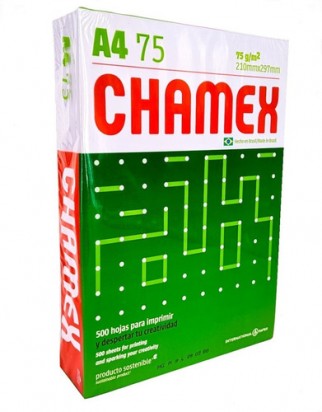 Resma Chamex Multi A4 21 X 29,7 Cms 75 Grs. X 500 Hjs.  Cod. Rca475