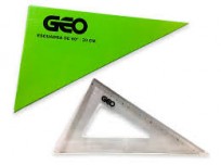Escuadra Geo / ito Cristal 20 Cm. X 60°. Cod.E60C