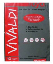 Papel Toyo Vivaldi A4 160 Grs. Negro x 50 Hjs. Cod. 1701000450058