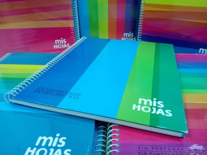 Cuaderno Potosi-Mis Hojas 1 2 3 - 21 x 27 Con Espiral Tapa Carton x 100 Hjs. Cuadriculado - 70 G/M2 Cod. 332224