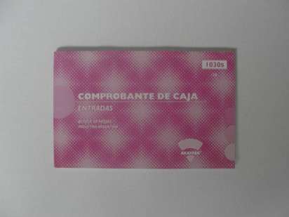 Talonario Ad Astra 1030S (38) Comprobante De Caja-Entradas 1/2 Carta x 50 Hjs. Cod.1030S