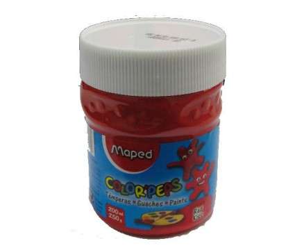 Tempera Maped Color Peps Pote x 200 Ml./250 Grs. Rojo Beso Cod. 826613