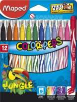 Marcador Escolar Maped Color Peps Jungle x 12 Unid. Cod. 845420