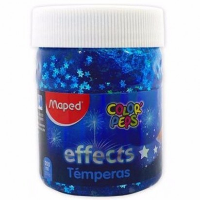 Tempera Maped Color Peps Effect Pote x 200 Ml./250 Grs. Silver Stars In A Blue Sky Cod. 826950