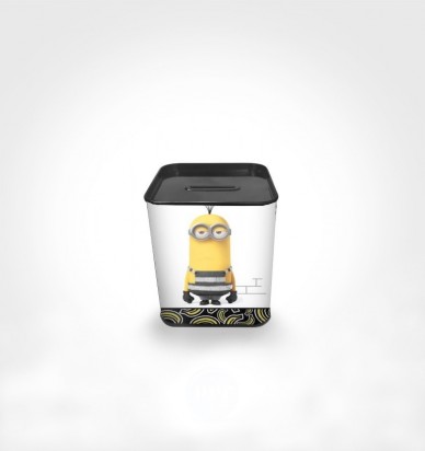 Alcancia Cubo Square Minions Cod.Halsqmns