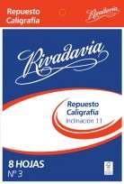 Repuesto Rivadavia Nro. 3 Caligrafia Inclinado Nro. 11 x 8 Hjs. Cod. 532301