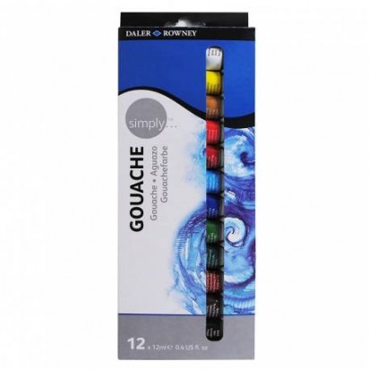 Tempera  Daler-Rowney Simply X 12 Colores - Pomo X 12 Ml Cod.126600912