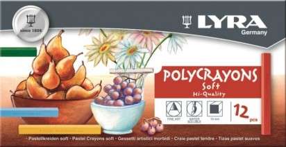 Pastel A La Tiza Lyra Polycrayons x 12 Unid. Cod. 5651120